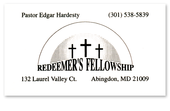 Redeemer's Fellowship Business Card