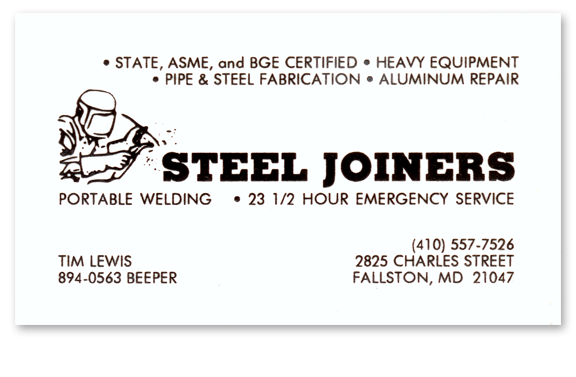 Steel Joiners Business Card