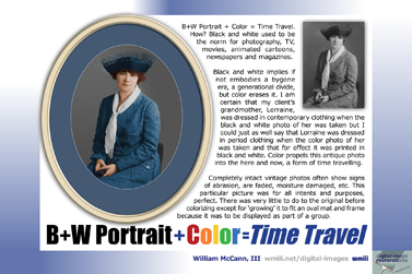 B + W Portrait + Color = Time Travel