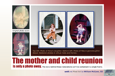 The mother and child reunion is only a photo away.